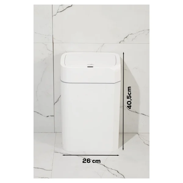 Porsima Me02 Hareket Sensörlü Sessiz Kapatma Çöp Kutusu Banyo Mutfak Çöp Kovası Kapaklı Banyo Çöp Kovası 18lt - Görsel 7