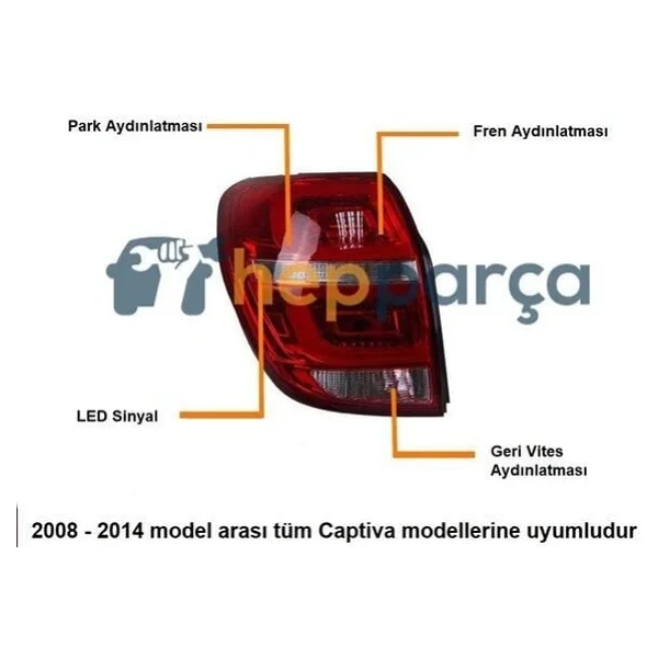 Chevrolet Captiva LED Stop Takımı - Görsel 5