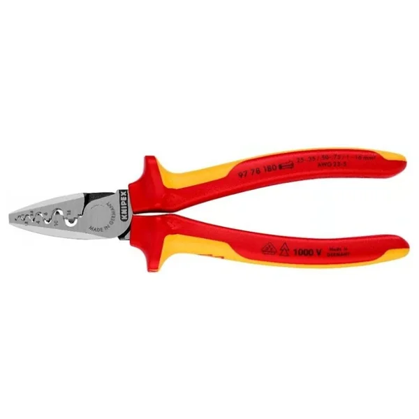 Knipex 97 78 180 Vde Yüksük Sıkma Pensesi - Görsel 6