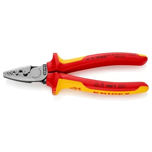 Knipex 97 78 180 Vde Yüksük Sıkma Pensesi - Görsel 4