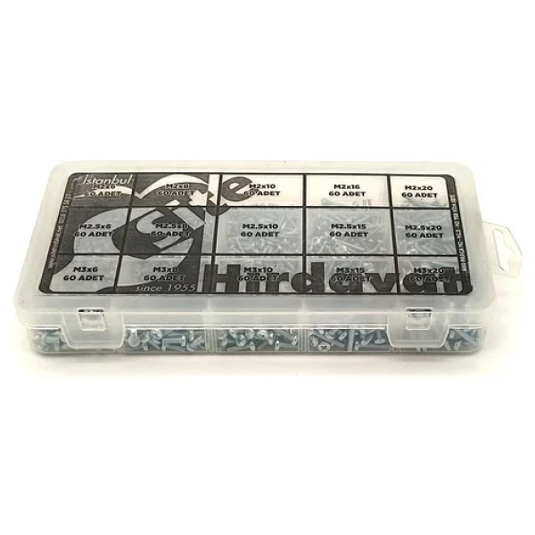 M2 M2.5 M3 Ysb Vida Seti, 900 Parça, Dopdolu Paket - Görsel 2