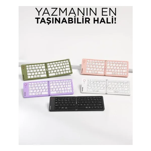 Torima Tk-08 Pembe Şarjlı Tkl Kablosuz Klavye - Görsel 8