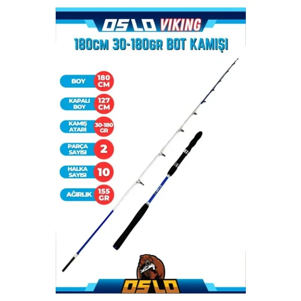 Oslo Viking 180cm 30-180gr Shimano Fx 4000 Tekne Olta Seti - Görsel 4