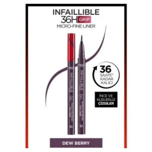 L'oreal Paris Infaillible 36h Grip Micro Fine Eyeliner 04 Dew Berry - Görsel 2