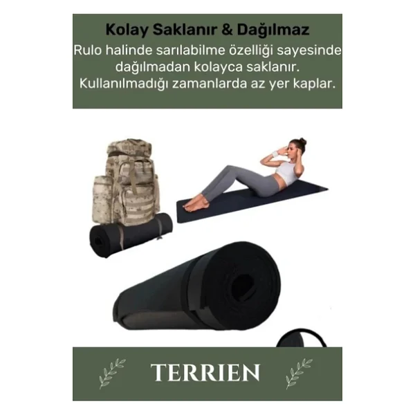 Özel Su Geçirmez 182x60cm Hafif Pratik Dayanıklı Isı Yalıtım 12mm Kalınlık Köpük Askeri Haki Mat - Görsel 6