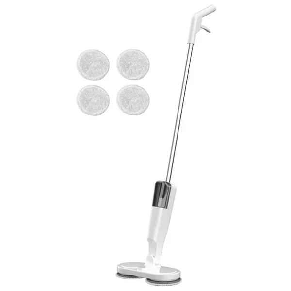 Valkyrie Şarjlı Su Püskürtmeli Elektrikli Mop - Çift Döner Başlık, Mikrofiber Ped, 2000 mAh, Tüm Zeminlerde Etkili Beyaz - Görsel 7