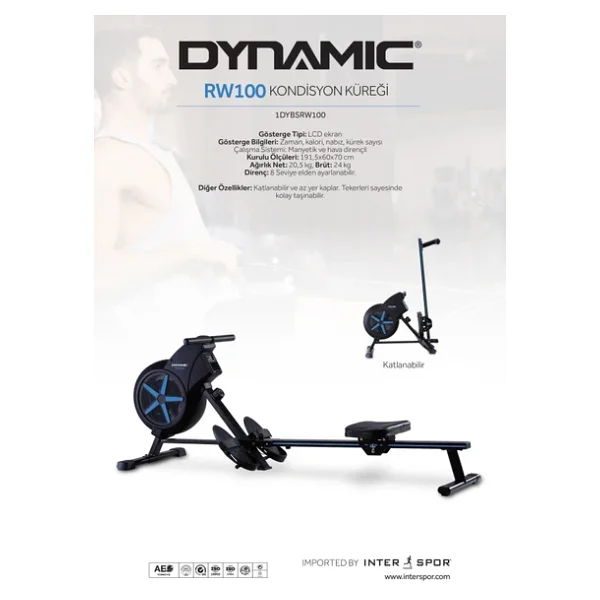 Dynamic Rw100 Katlanabilir Hava Dirençli Kürek Çekme Aleti - Görsel 9