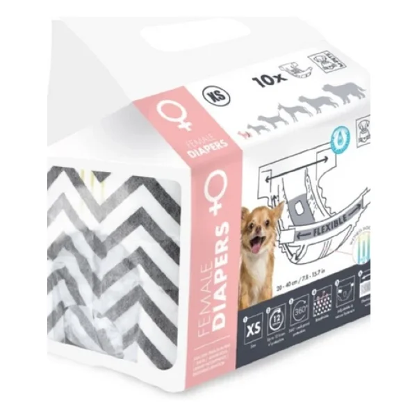 M-Pets Dıapers Dişi Köpekler İçin Külot ( XS) 10lu - Görsel 7