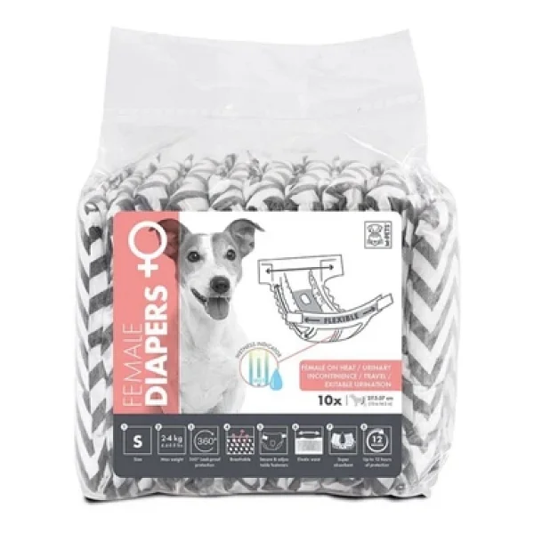 M-Pets Diapers Dişi Köpekler İçin Külot Small 10'lu - Görsel 4