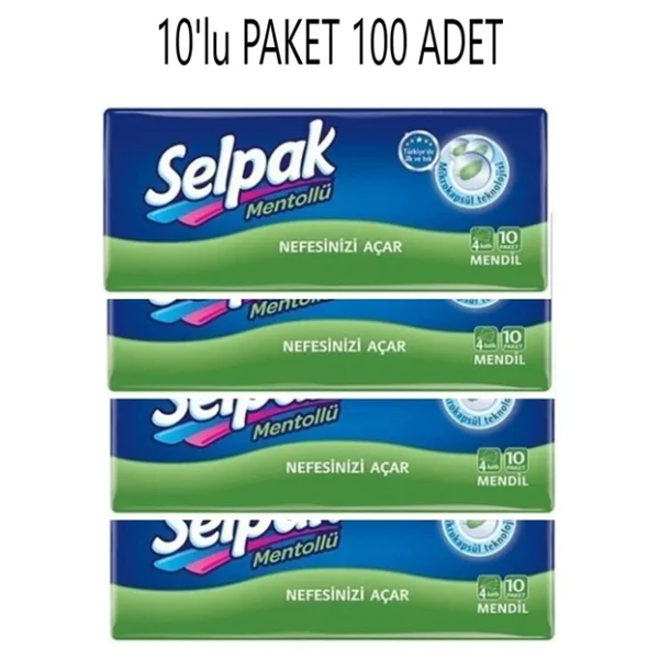 Selpak Mentollü Kağıt Mendil 10'lu 10 Adet - Görsel 5