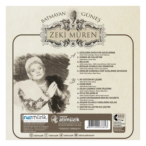 Zeki Müren - Batmayan Güneş Plak - Görsel 3