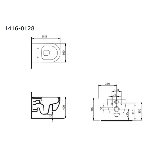 Bocchi V-Tondo Rimless 1416-006-0128 Mat Gri Asma Klozet - Görsel 6