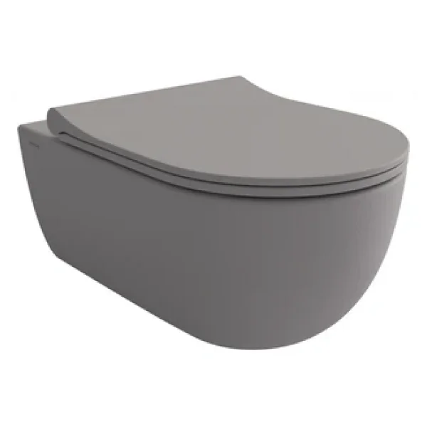Bocchi V-Tondo Rimless 1416-006-0128 Mat Gri Asma Klozet - Görsel 5