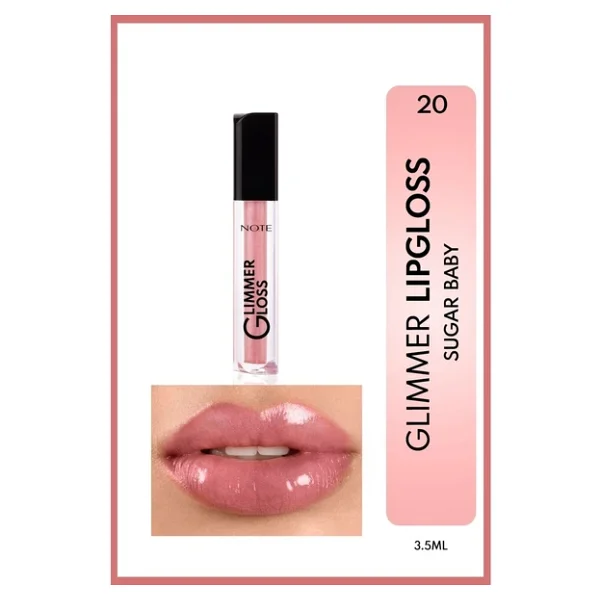 Note Glimmer Gloss 20 Sugar Baby Dudak Parlatıcısı - Görsel 6