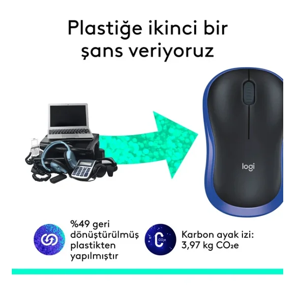 Logitech M185 Optik Kablosuz Mouse - Görsel 9