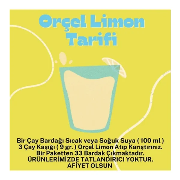 Orçel Limon Aromalı İçecek Tozu 300 Gr 6'lı - Görsel 4