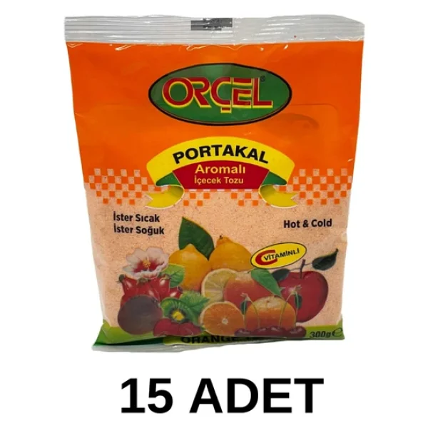 Orçel Portakal Aromalı İçeçek Tozu 300 Gr 15'li - Görsel 3