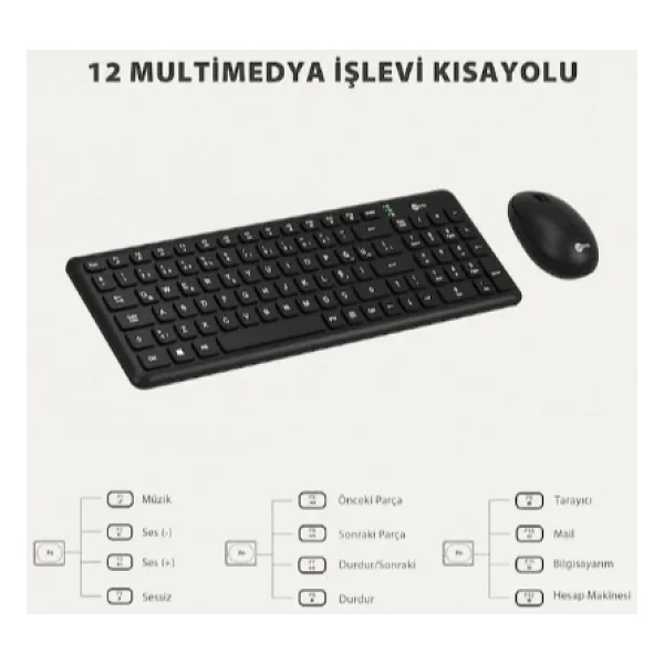Lenovo Lecoo Kw204 Siyah Kablosuz Klavye Mouse Seti - Görsel 4