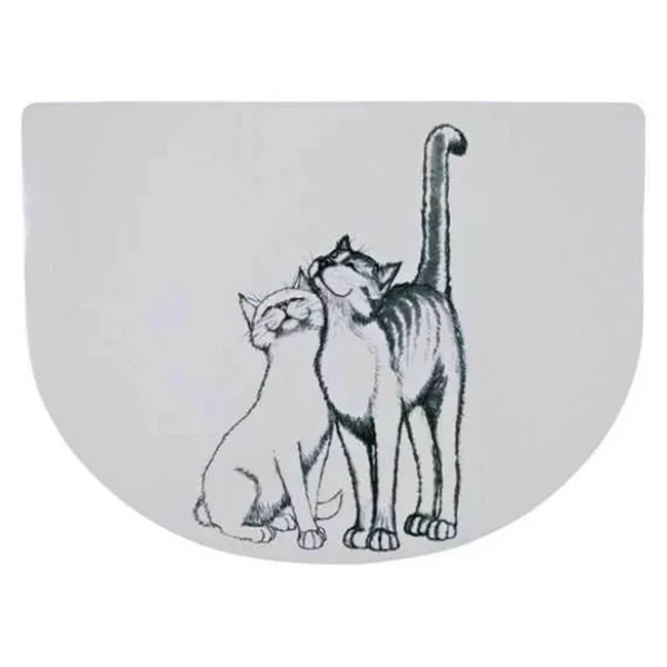 Trixie 40x30 Cm Yarım Daire Kedi Mama Servis Altlığı - Görsel 3