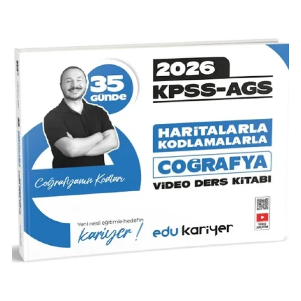 Edu Kariyer Coğrafyanın Kodları 2026 Kpss-Ags 35 Günde Haritalarla Kodlamalarla Coğrafya Video Ders Kitabı - Görsel 3