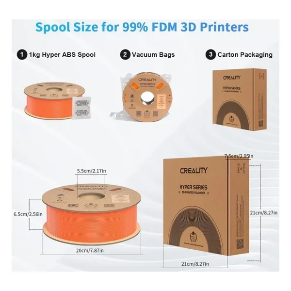 Creality Hyper Abs 1.75 Mm 1 Kg Turuncu Filament - Görsel 2