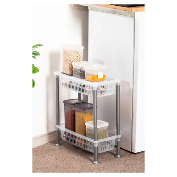 Porsima 5157 2 Katlı Raf - Çok Amaçlı 2 Katlı Evye Altı Düzenleyici Dolap Içi Tezgah Altı Organizer - Görsel 2