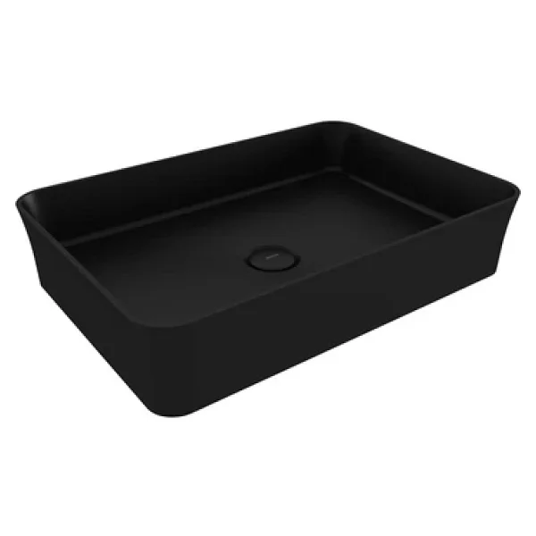 Bocchi Sottile Slim Line 1476-004-0125 55 Cm Mat Siyah Tezgah Üstü Lavabo - Görsel 5
