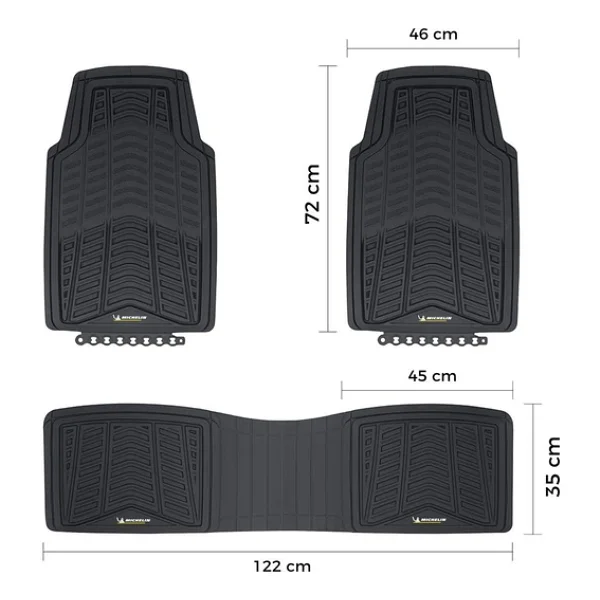 Michelin Mc33863 3 Parça Universal 3d Havuzlu Oto Paspas - Görsel 5