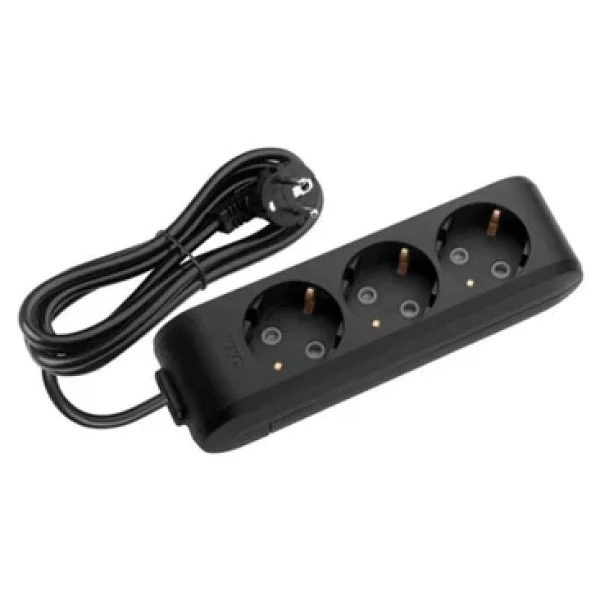 Viko Multi-Let 90133303 Topraklı Siyah 3 M 3'lü Priz - Görsel 6