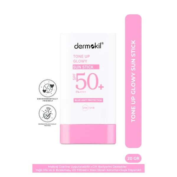 Dermokil Tone Up Glowy Ton Eşitleyici 20 Gr 50 Faktör Stick Güneş Kremi - Görsel 6