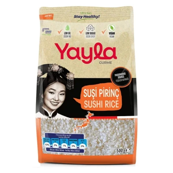Yayla Gurme Sushi Pirinci 500 G X 8 Adet (KOLİ) - Görsel 3