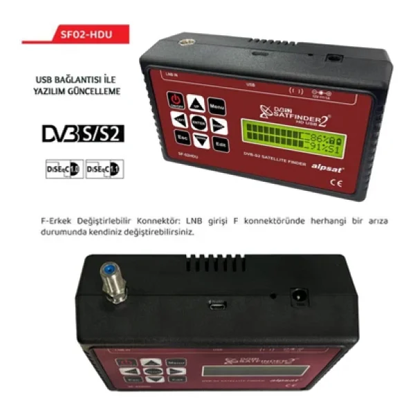 Satfinder 2 HD USB Yeni Uydu Ayar Cihazı - Görsel 4