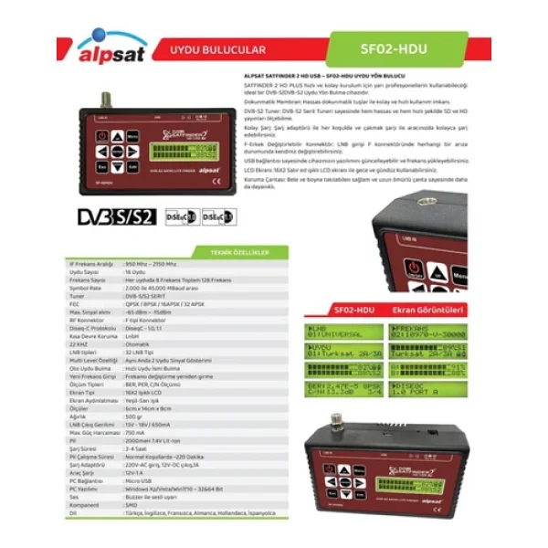 Satfinder 2 HD USB Yeni Uydu Ayar Cihazı - Görsel 7