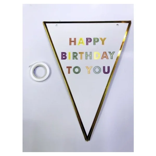 Happy Birthday To You Flama Bayrak Süsü - Görsel 6