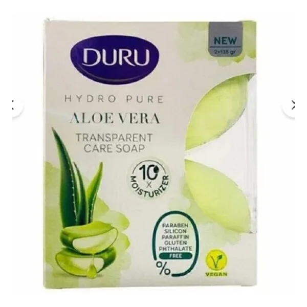 Duru Hydro Pure Aloe Vera 2x135 Gr Şeffaf Sabun - Görsel 3