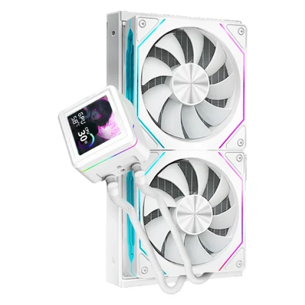 Dragos Aquaforge V2 240mm Beyaz Argb Lcd Ekranlı İşlemci Sıvı Soğutucu - Görsel 5