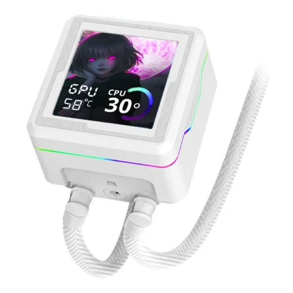 Dragos Aquaforge V2 240mm Beyaz Argb Lcd Ekranlı İşlemci Sıvı Soğutucu - Görsel 6