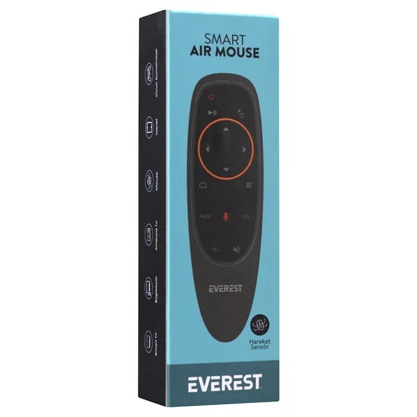 Everest Ev-Hm20 Fly Air Mouse Sesli Komut Akıllı Kumanda - Görsel 3