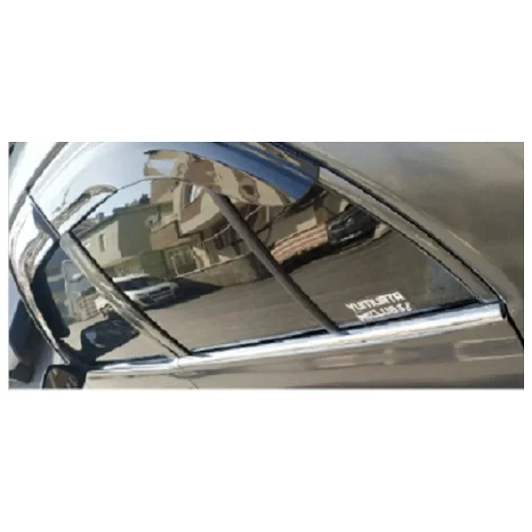 Hyundai Accent Yumurta Kasa 1995-2000 Krom Cam Çıtası 4 Parça Paslanmaz Çelik - Görsel 4