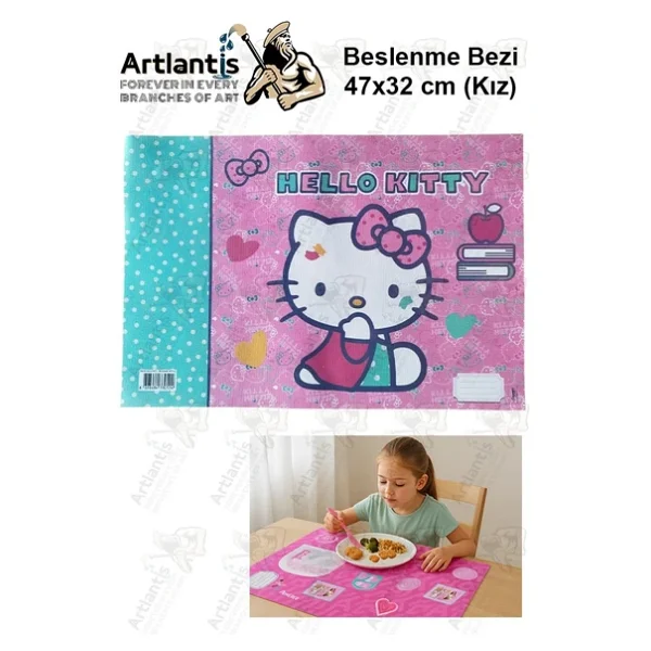 Beslenme Bezi Kız Modeli Yıkanabilir 32x47 Cm 1 Adet Beslenme Örtüsü Okul Öncesi Kreş Anasınıfı İlkokul İçin İdeal - Görsel 9