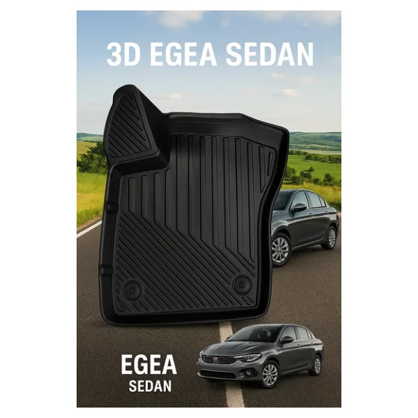Black Gold Fiat Egea Sedan 3d Havuzlu Oto Paspas Premium - Görsel 6