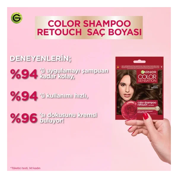 Garnier Color Shampoo Retouch 4.0 Brown Saç Boyası - Görsel 9