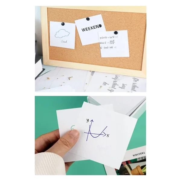 Küp Notluk Yedeği 500 lü 1 Paket Masaüstü Beyaz Küp Blok Not Kağıdı Yedek 9.5x9.5cm Küp Not Boş Kağıt Büro Ofis - Görsel 4