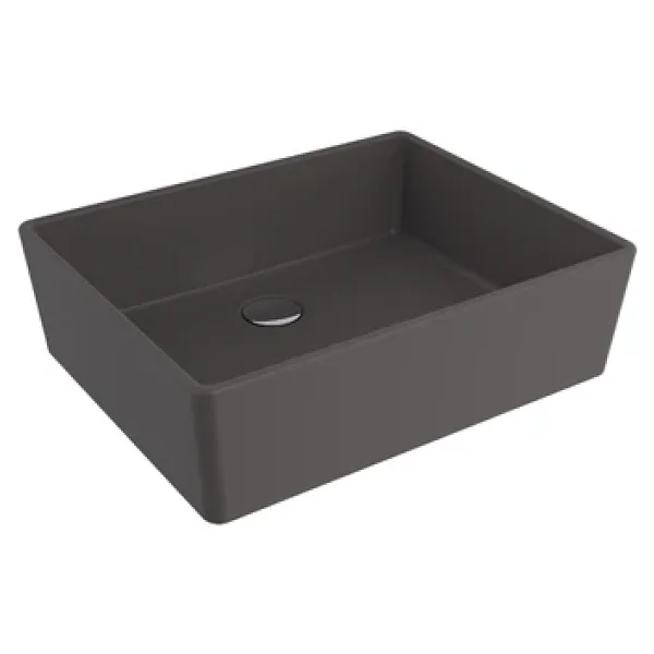 Bocchi Milano 1215-020-0125 50 cm Mat Antrasit Çanak Lavabo - Görsel 5