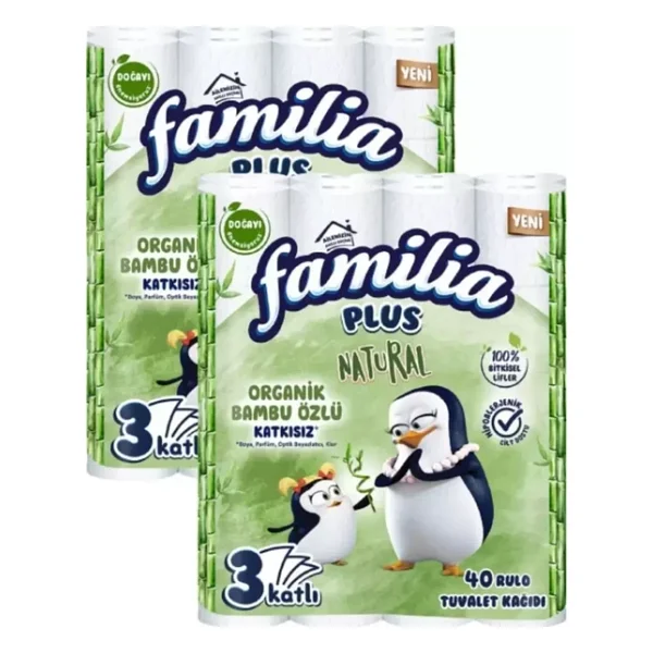 Familia Plus Natural 40'lı 2 Adet Tuvalet Kağıdı - Görsel 4