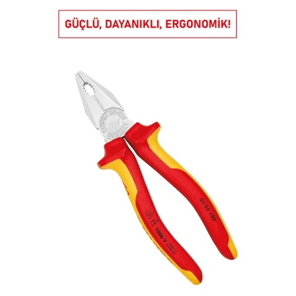 Knipex 03 06 180 1000 V Yalıtımlı Kombine Pense - Görsel 5