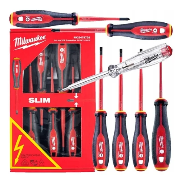 Milwaukee 4932478739 7 Parça Tri-Lobe Vde Ph Tornavida Seti - Görsel 6