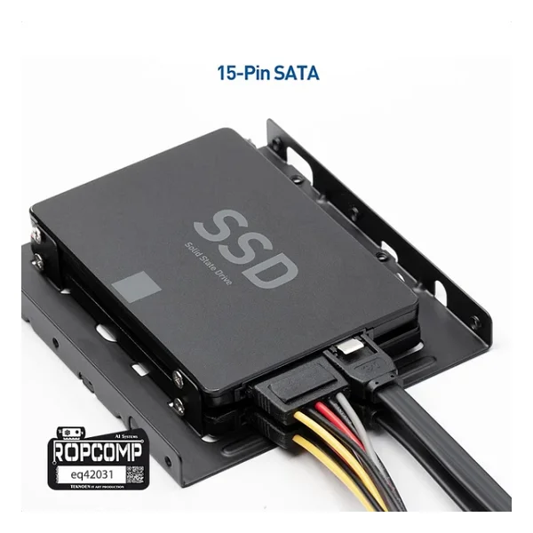 Ropcomp 4-Pin Molex Erkek - 15-Pin Sata Güç Dönüştürücü Ve Çoklayıcı Kablo - Görsel 4