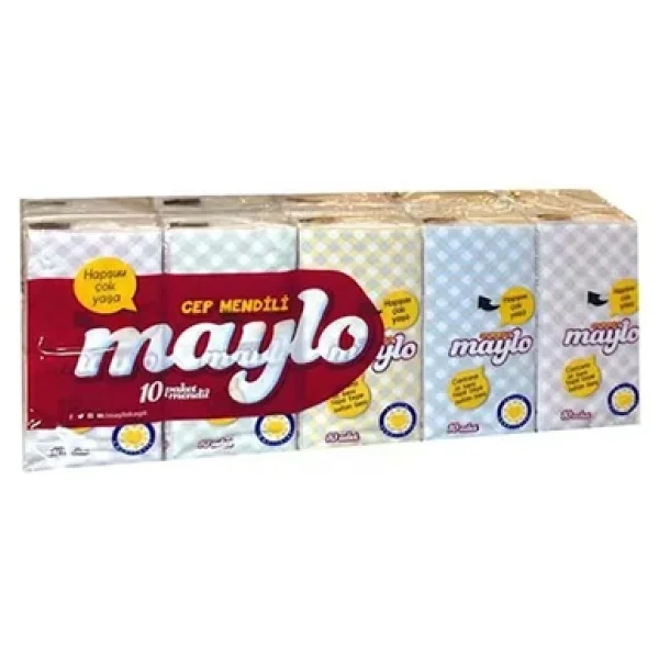 Maylo Cep Kağıt Mendil 120 Li Set (12pkx10) - Görsel 4