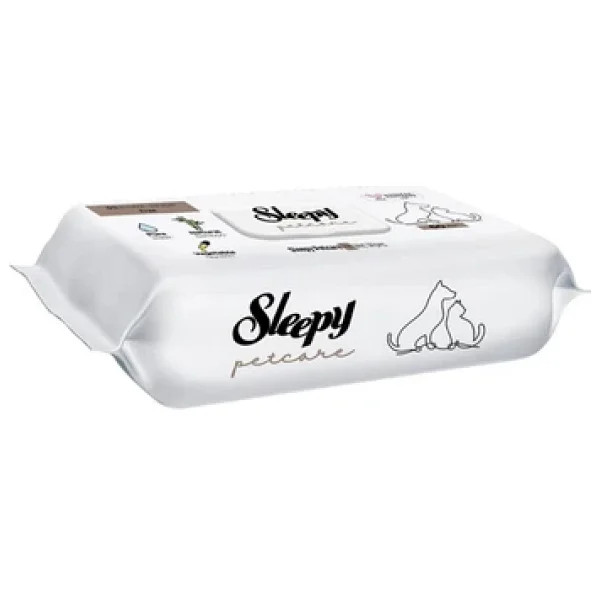 Sleepy Petcare 60'lı Evcil Hayvan Islak Havlusu - Görsel 3